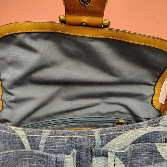 Coach Blue and Brown Crossbody Bag - Picture 7 of 12